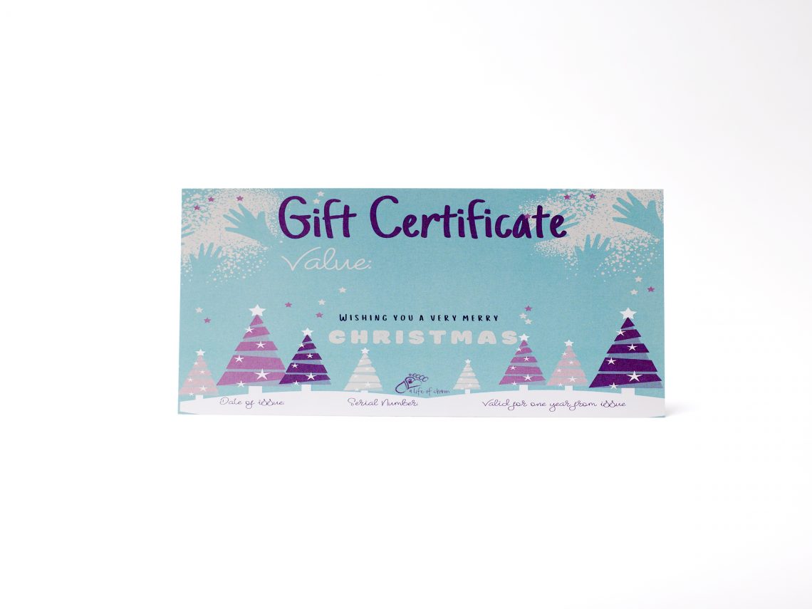 Gift vouchers printed