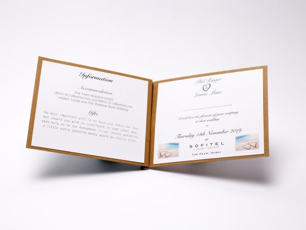 Wedding invite inner page printed